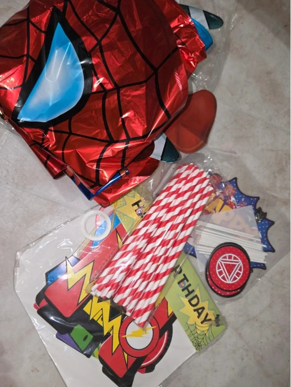 Super hero party back birthday